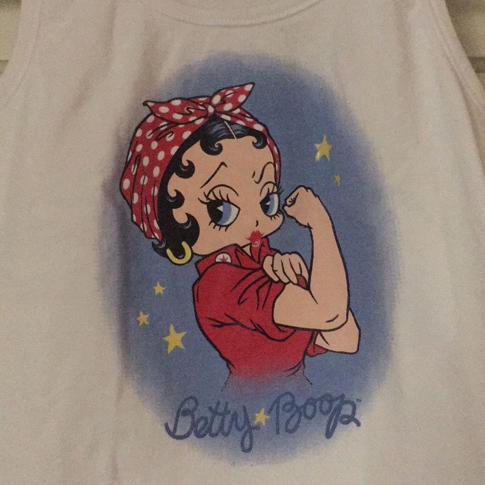 Betty Boop Rosie the Riveter Pajama Top - Picture 2 of 3